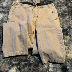 32 tan men’s drawstring chinos